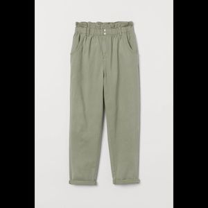H&M Green Paper Bag Pants